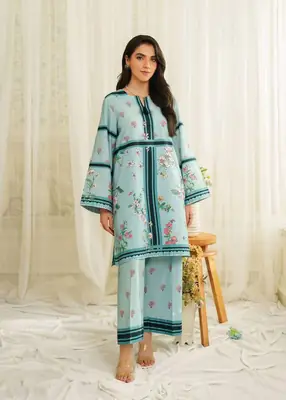 Women's Digital Printed Doria Lawn Cord Set 2PC | Soft Doria Lawn Summer Dress | Casual Printed Co-Ord Set | Stylish Ladies Outfit | Ready to Wear