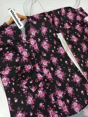 2 Pcs Women's Stitched Swiss Lawn Digital Print Co-Ord Set thumbnail 4