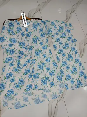 2 Pcs Women's Stitched Swiss Lawn Digital Print Co-Ord Set thumbnail 2