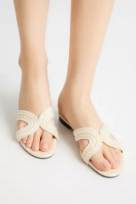 ZARA Pearl Embroidered Flats for Women – Premium Stylish Casual Slip-On Shoes with Brand Box | Sizes 36-42