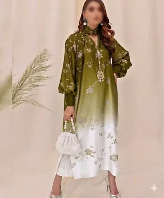 3 Pcs Women's Unstitched Digital Print Suit