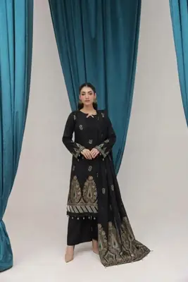Lamisah Jacquard 3 Piece Suit with Fancy Dupatta
