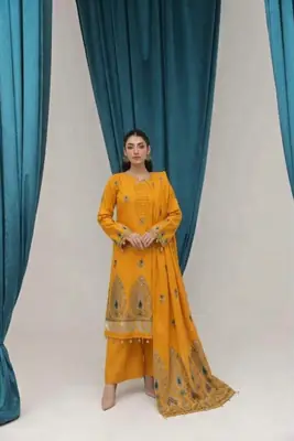 Lamisah Jacquard 3 Piece Suit with Fancy Dupatta