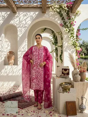 3 Pcs Women's Unstitched Printed Palwasha Suit
