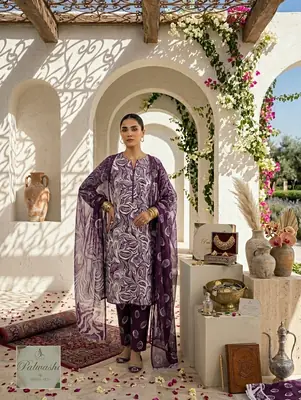 3 Pcs Women's Unstitched Printed Suit