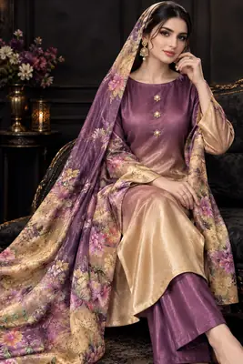 3 Pcs Women's Unstitched Printed Suit
