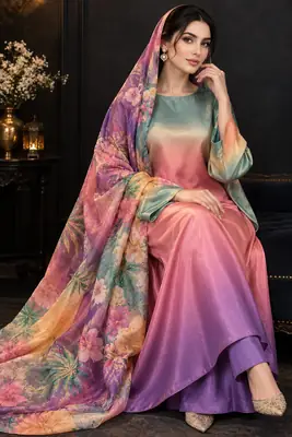 3 Pcs Women's Unstitched Printed Suit