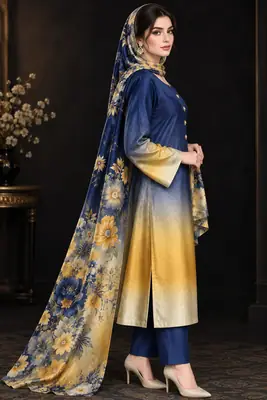 3 Pcs Women's Unstitched Printed Suit