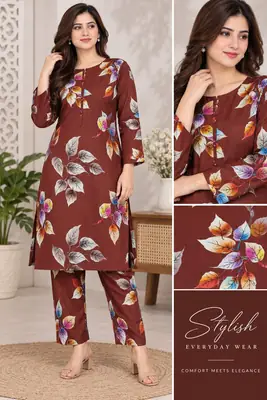 2 Pcs Women's Unstitched Printed Suit