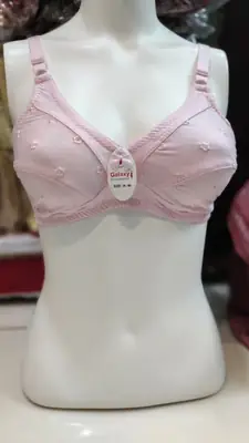 Cotton Embroidered Comfortable And Lightweight Non-Padded Bra thumbnail 2