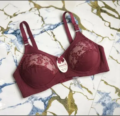 Cotton Embroidered Comfortable And Lightweight Non-Padded Bra thumbnail 2