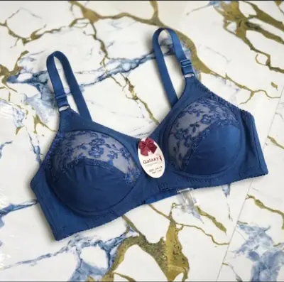 Cotton Embroidered Comfortable And Lightweight Non-Padded Bra thumbnail 2