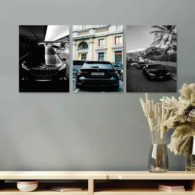3 Pcs Cars Wall Art Set 8x11 MDF Multicolor thumbnail 2