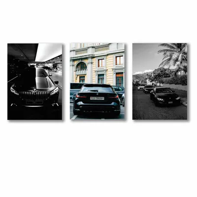 3 Pcs Cars Wall Art Set 8x11 MDF Multicolor thumbnail 4