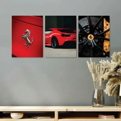 3 Pcs Ferrari & McLaren Wall Art Set 8x11 Inch thumbnail 2