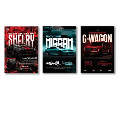 3 Pcs Cars Wall Art 8x11 MDF Multicolor thumbnail 4