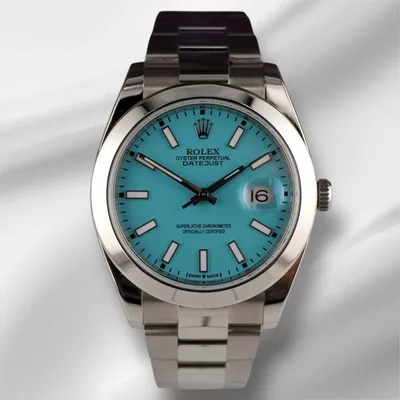 Men's Blue Stainless Steel 41mm Water Resistant Watch thumbnail 10