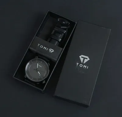 TOMI T-071 Watch For Men Date Quartz Round Shape With Leather Strap thumbnail 9