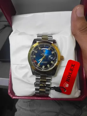 Rolex Semi Automatic Watch Blue Dial with golden silver strap thumbnail 2