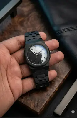 Black Aura Men's Imported Quality Watch Chain Strap thumbnail 2