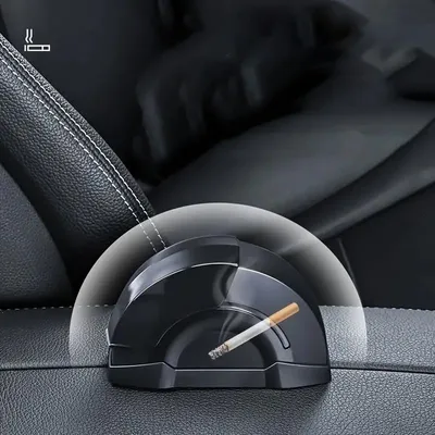 Durable Dashboard Ashtray - 1 Pc Black ABS Plastic thumbnail 2