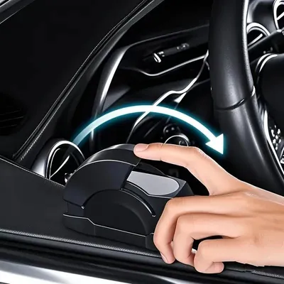 Durable Dashboard Ashtray - 1 Pc Black ABS Plastic thumbnail 3