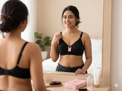 Cotton Embroidered Comfortable And Lightweight Bra Top thumbnail 2