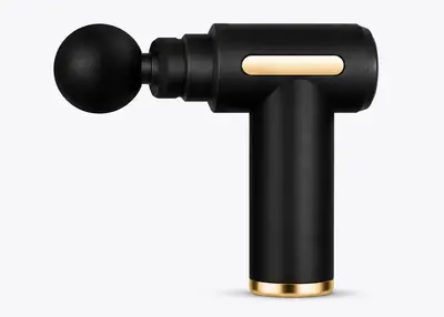 Bluedea BLD-720 Deep Tissue Massage Gun | 6 Speed Levels | 4 Massage Heads | Rechargeable Portable Muscle Massager | Low Noise | Black & Gold thumbnail 2