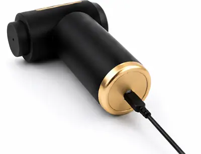 Bluedea BLD-720 Deep Tissue Massage Gun | 6 Speed Levels | 4 Massage Heads | Rechargeable Portable Muscle Massager | Low Noise | Black & Gold thumbnail 7