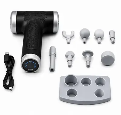 Blueidea BLD-780 Fascia Massage Gun | 9 Massage Heads | 6 Speed Levels | Deep Tissue Muscle Massager | Rechargeable Portable Massage Gun thumbnail 7