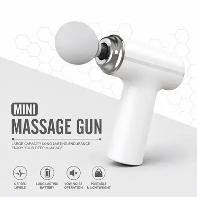 Mini Massage Gun Deep Tissue Muscle Massager | Portable Handheld Percussion Massager | Rechargeable