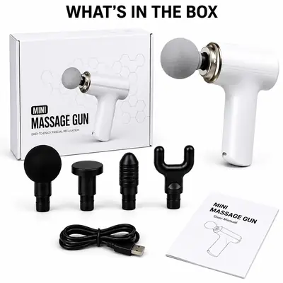 Mini Massage Gun Deep Tissue Muscle Massager | Portable Handheld Percussion Massager | Rechargeable thumbnail 7
