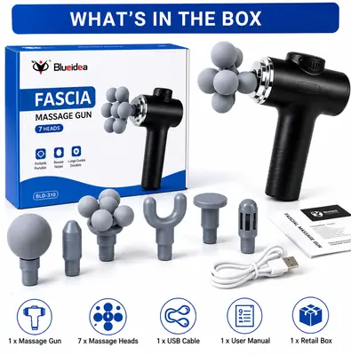 Blueidea Fascia Gun BLD-780 Rechargeable Deep Tissue Massage Gun with 9 Massage Heads & 6 Speed Levels thumbnail 6