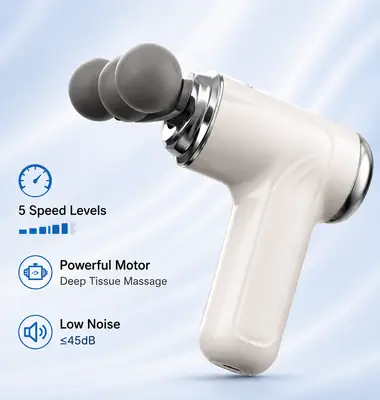 Blueidea BLD-130 Fascia Massage Gun | 9 Massage Heads | 5 Speed Levels | Rechargeable Deep Tissue Massager thumbnail 3