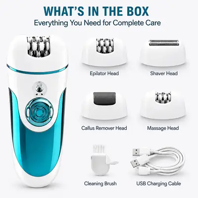 DALING DL-6018 4-in-1 Rechargeable Lady’s Grooming Kit – Electric Hair Remover, Multi-Function Personal Care Trimmer for Women thumbnail 4
