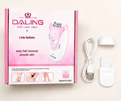 DALING DL-6032 Lady Epilator – USB Rechargeable Electric Hair Removal Device thumbnail 7