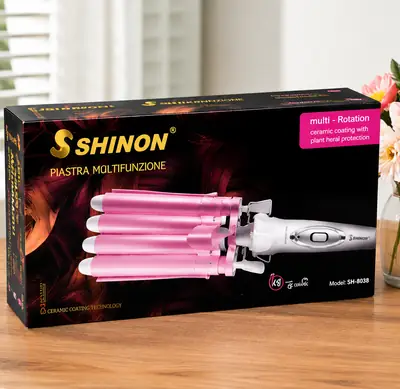 SHINON 5 Barrel Hair Waver Curling Iron | Professional Ceramic Hair Curler | Fast Heating Hair Styling Tool thumbnail 2