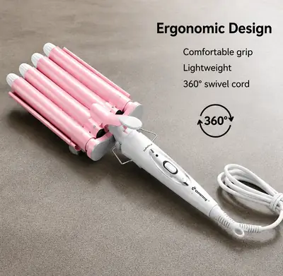SHINON 5 Barrel Hair Waver Curling Iron | Professional Ceramic Hair Curler | Fast Heating Hair Styling Tool thumbnail 3