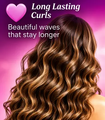 BaByverse BA-449 Professional 3 Barrel Hair Waver Curling Iron – Quick Styling Hair Curler – Pink thumbnail 6