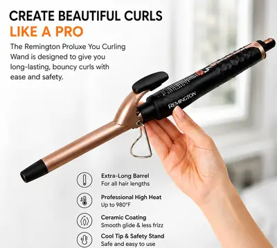 Professional Hair Curling Wand S-2503 – 980°F High Heat Hair Curler for Salon & Home Styling thumbnail 5