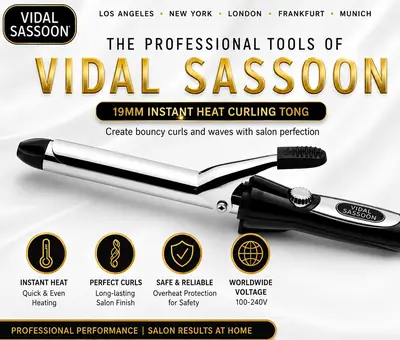 Professional Instant Heat Curling Tong – Hair Styling Curler | 19mm thumbnail 2