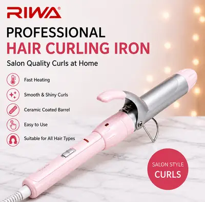 RIWA Professional Hair Curling Iron – Salon Style Curls at Home | 32mm thumbnail 2