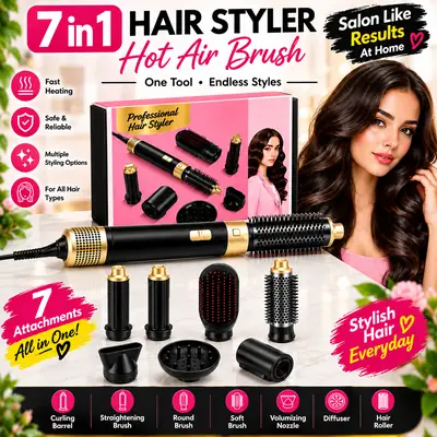 7 In 1 Hair Styler & Hot Air Brush Set 