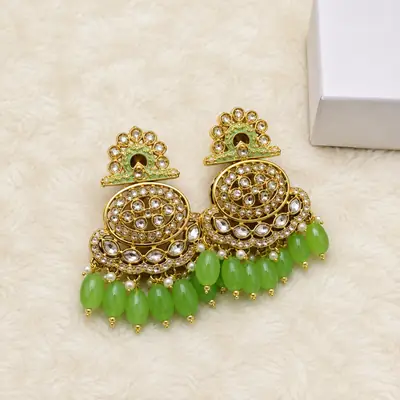 Flash Design Gold Plated Artificial Stones Earrings thumbnail 5