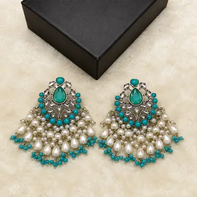 Flash Design Gold Plated Artificial Stones Earrings thumbnail 5