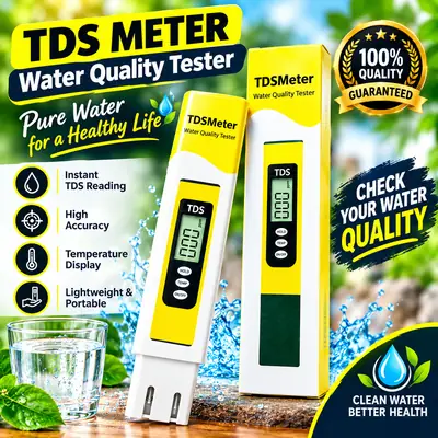 Digital TDS Meter Water Quality Tester | High Accuracy TDS & Temperature Tester | Portable Water Purity Testing Meter