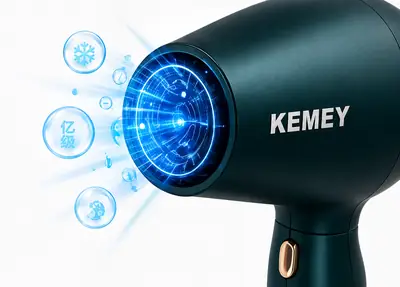 KEMEY KM-8222 Professional Hair Dryer 3000W – High Speed Negative Ionic Hair Dryer with Smart Temperature Control thumbnail 5