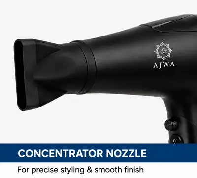 AJWA Professional Hair Dryer 2200W | Powerful Quick-Dry Hair Dryer with Negative Ion Care, Hot & Cold Air & Multi-Gear Settings thumbnail 4