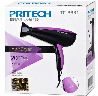 PRITECH TC-3331 Professional Hair Dryer – 2000W High Power Hair Dryer thumbnail 8