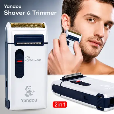 	Yando Rechargeable Electric Travel Shaver – Portable Mini Beard & Face Shaving Machine for Men thumbnail 2
